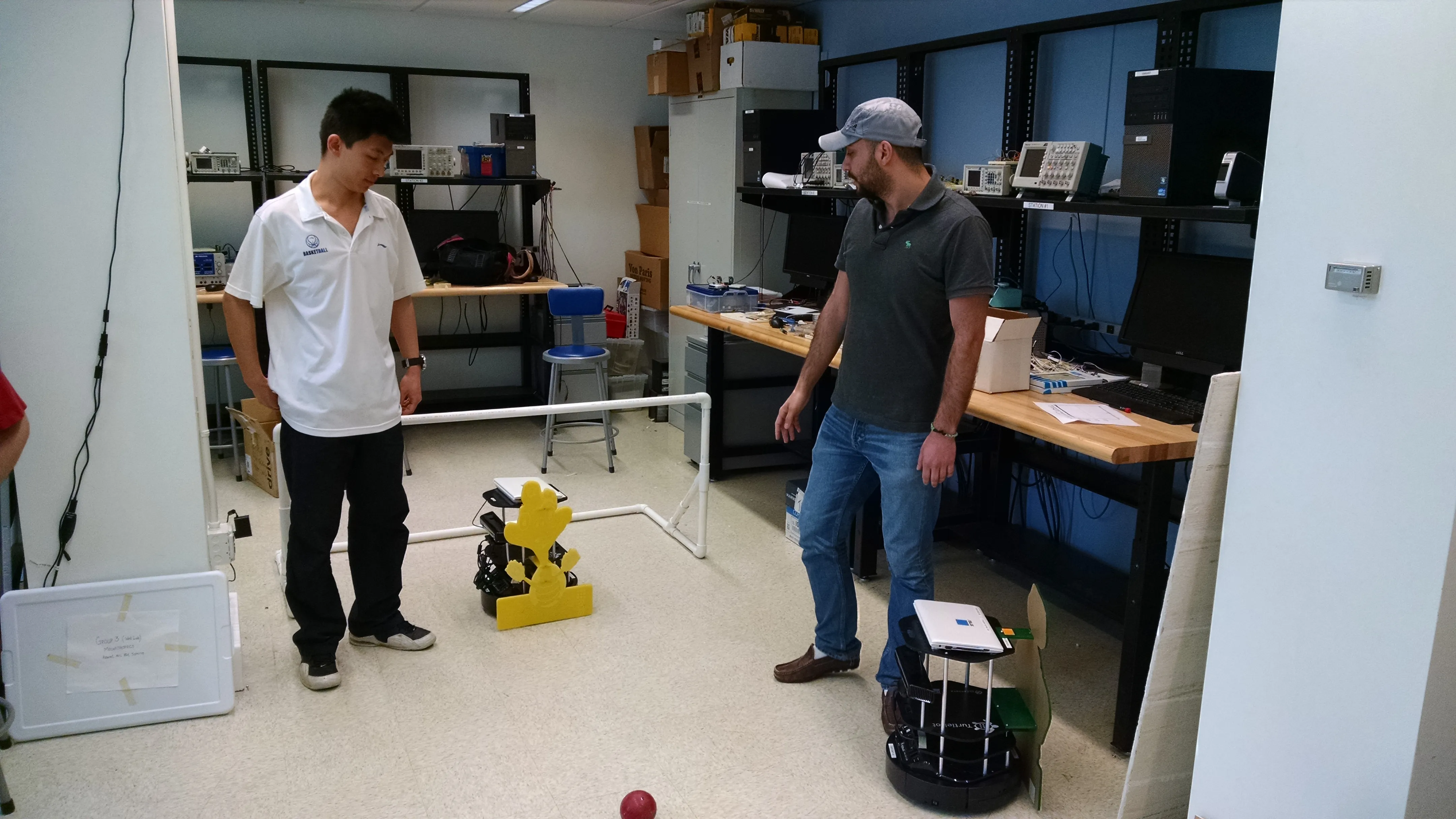 SoccerBot: Turtlebot-based Soccer-Playing Robots
